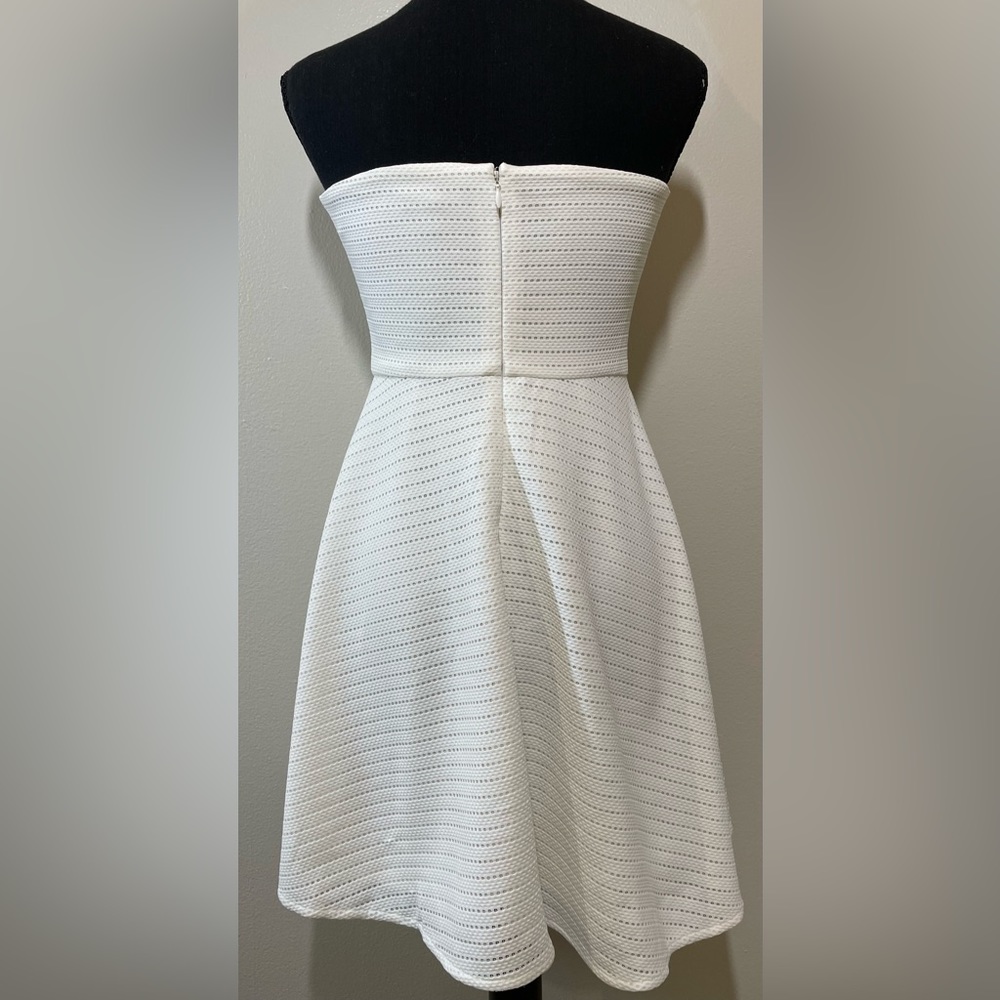 Express Strapless A-Line Eyelet Pattern Dress - image 4